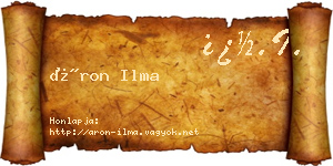 Áron Ilma névjegykártya